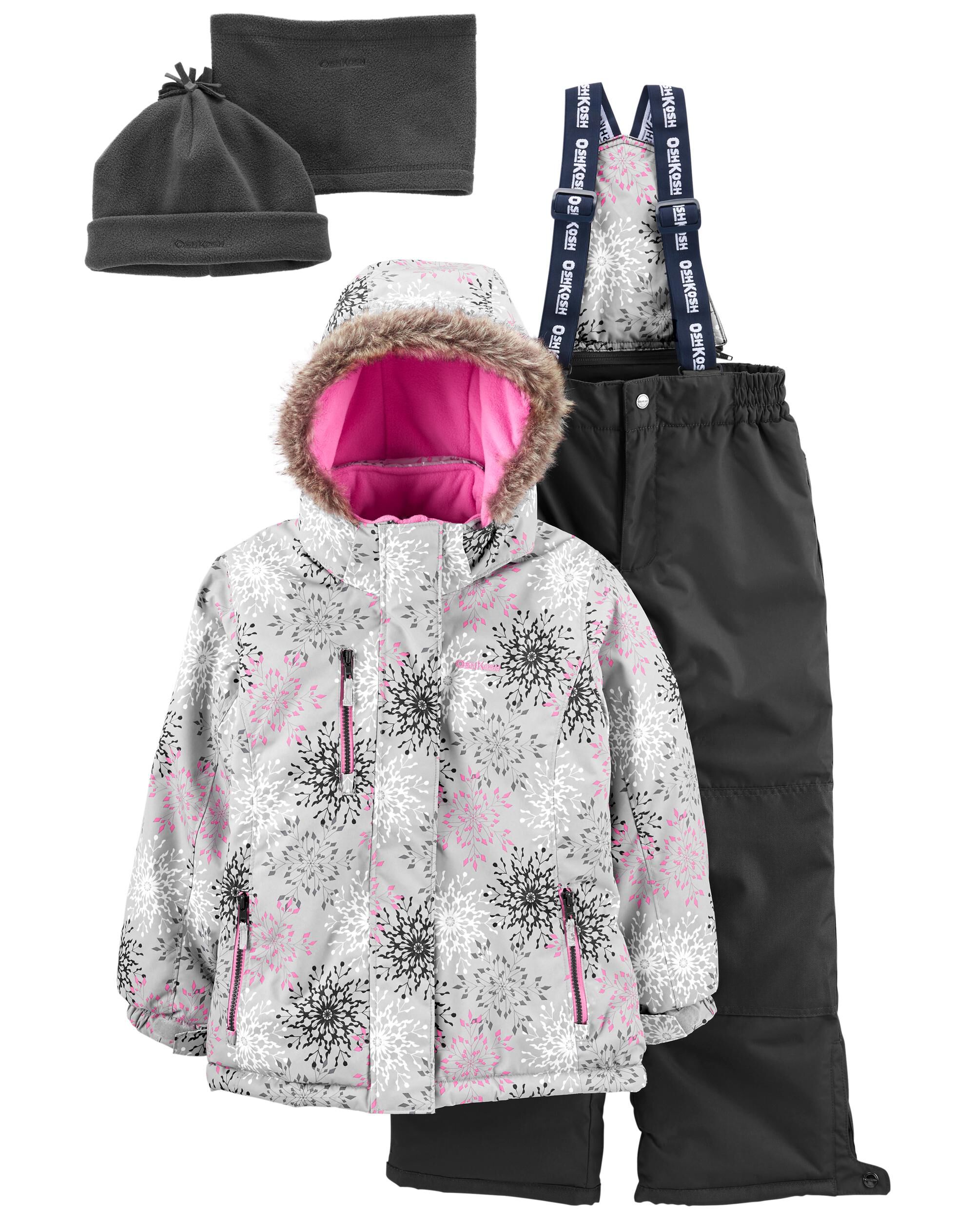 2-Piece Snowsuit With Bonus Hat & Neck Warmer