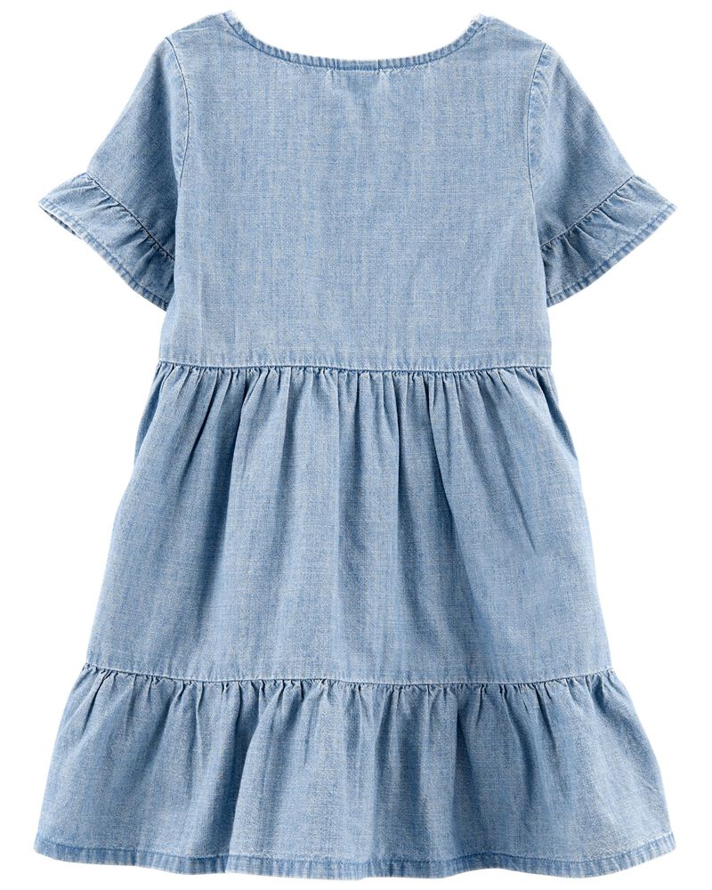 Chambray Tiered Chambray Dress | carters.com