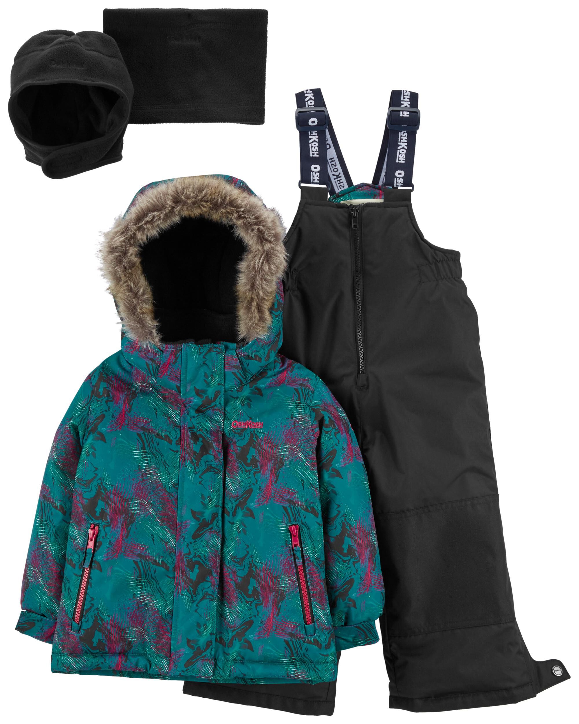 2-Piece Snowsuit With Bonus Hat And Neck Warmer