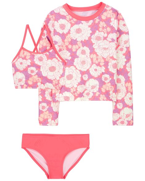  Girls Long Sleeve Swimsuit Toddler Rash Guard 2-Piece Swimwear  UPF 50+ Sun Protection Bathing Suits Bikini Crab Swim Suit Fen 12M: Clothing,  Shoes & Jewelry