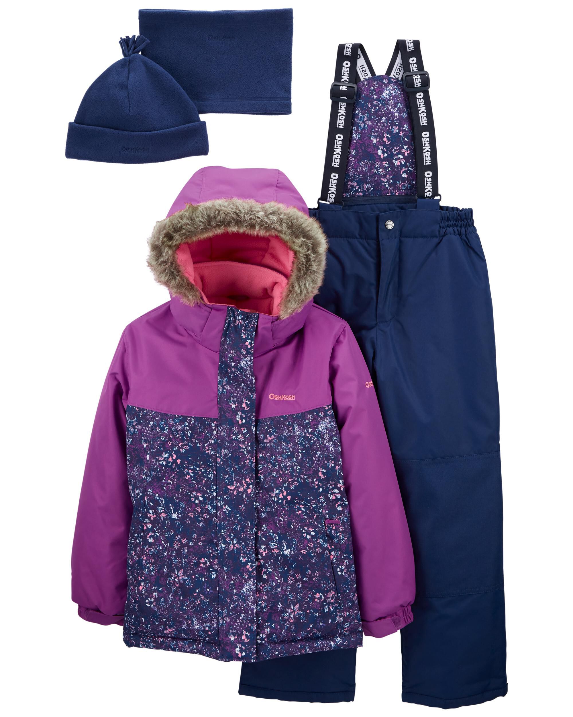 2-Piece Snowsuit With Bonus Hat And Neck Warmer