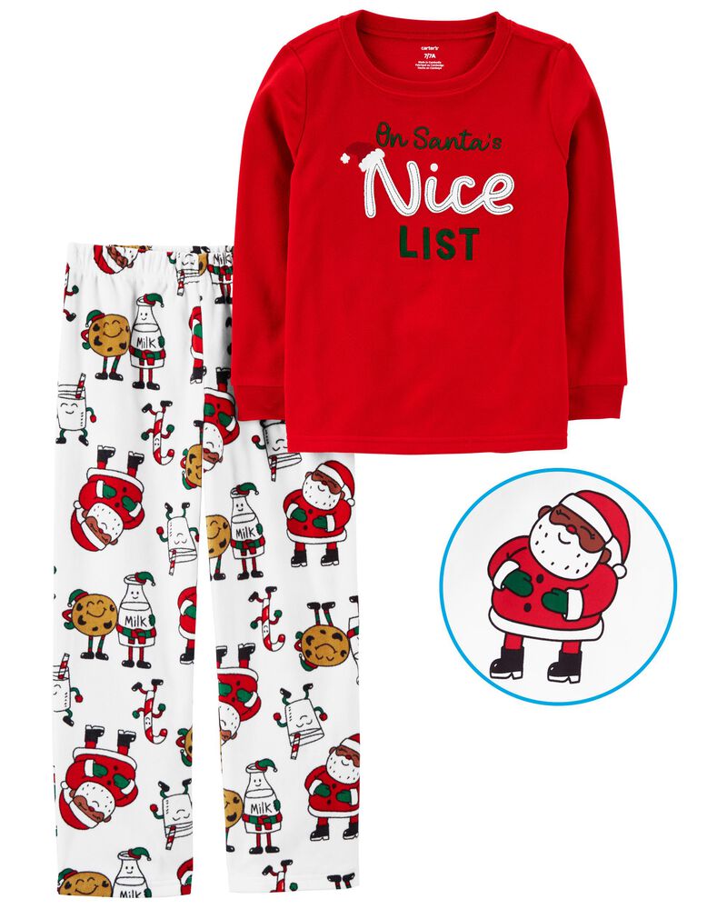 Elf Fleece Long Sleeve Crewneck Pajama Set 