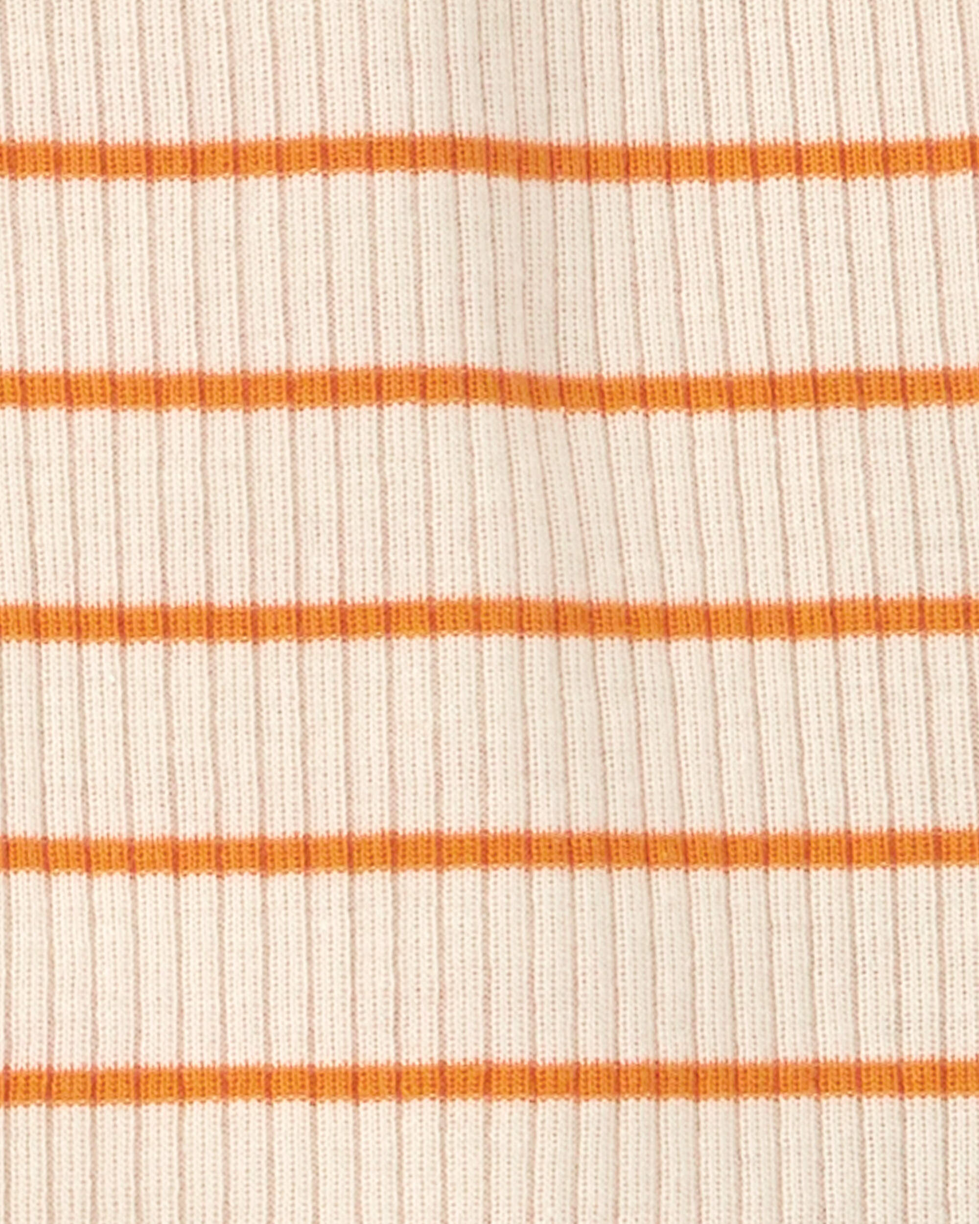 Orange/Tan 2-Piece Striped Ribbed Outfit Set | Carter's Oshkosh Canada