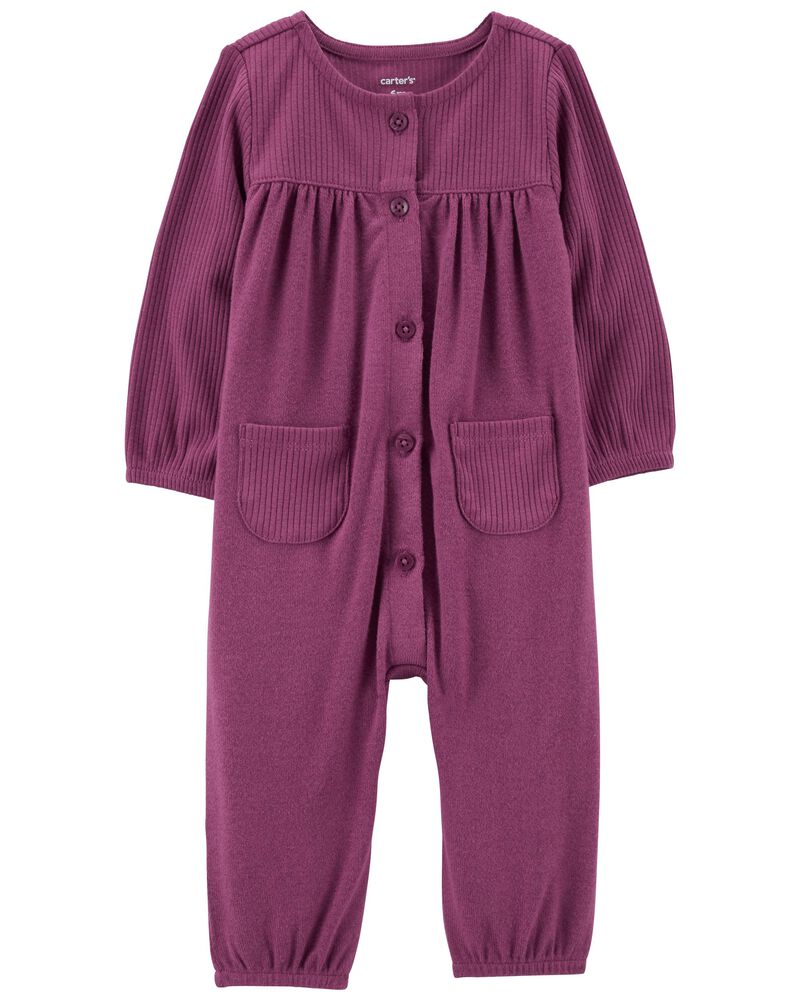 Purple Chenille and Lurex Jumpsuit