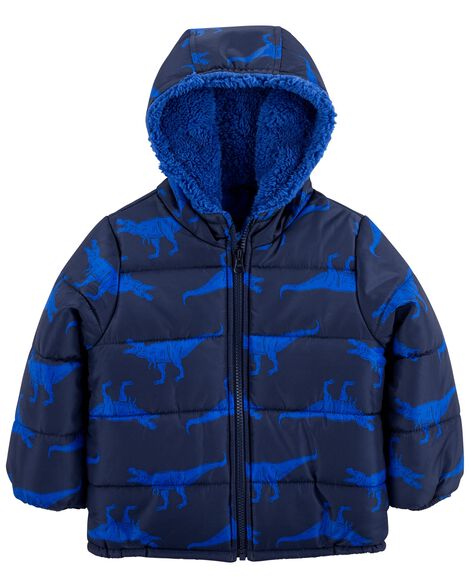 Toddler Fur Lined Military Jacket - Cat & Jack™ Blue 7