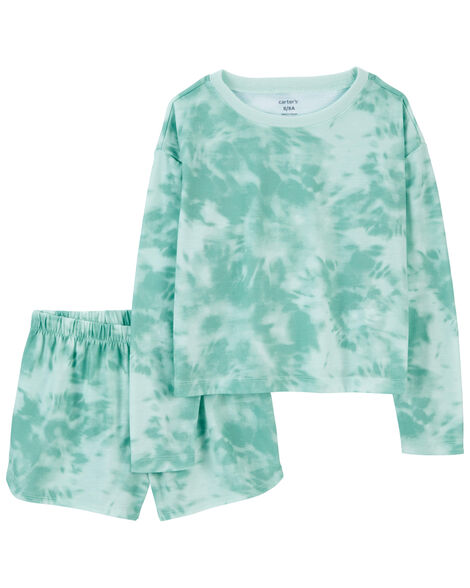 St. Eve Girls Pajama Pants Polar Fleece Peace Print Green Size 10