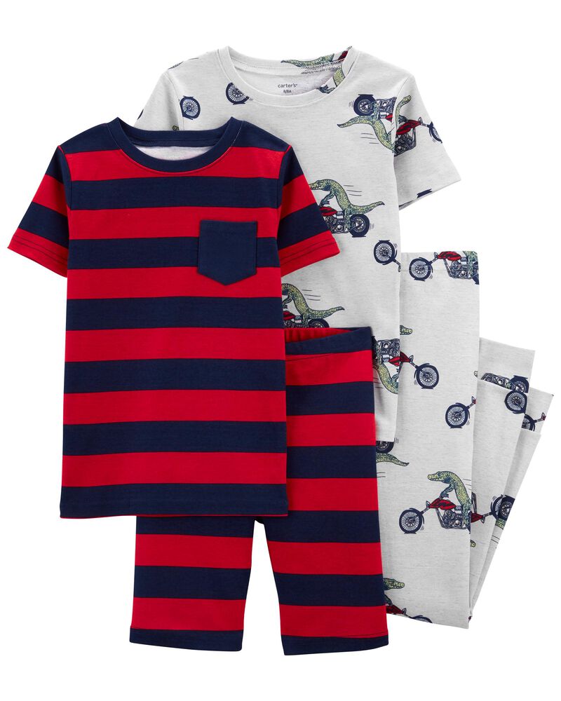 Red Baby Boy 2-Pack 4 Piece Crocodile Pyjama Set
