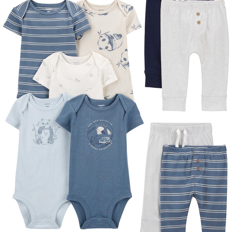 Carter's Baby Boys' 9-Pack Grow with Me Bodysuit Set