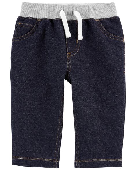 Navy Pull-On French Terry Joggers