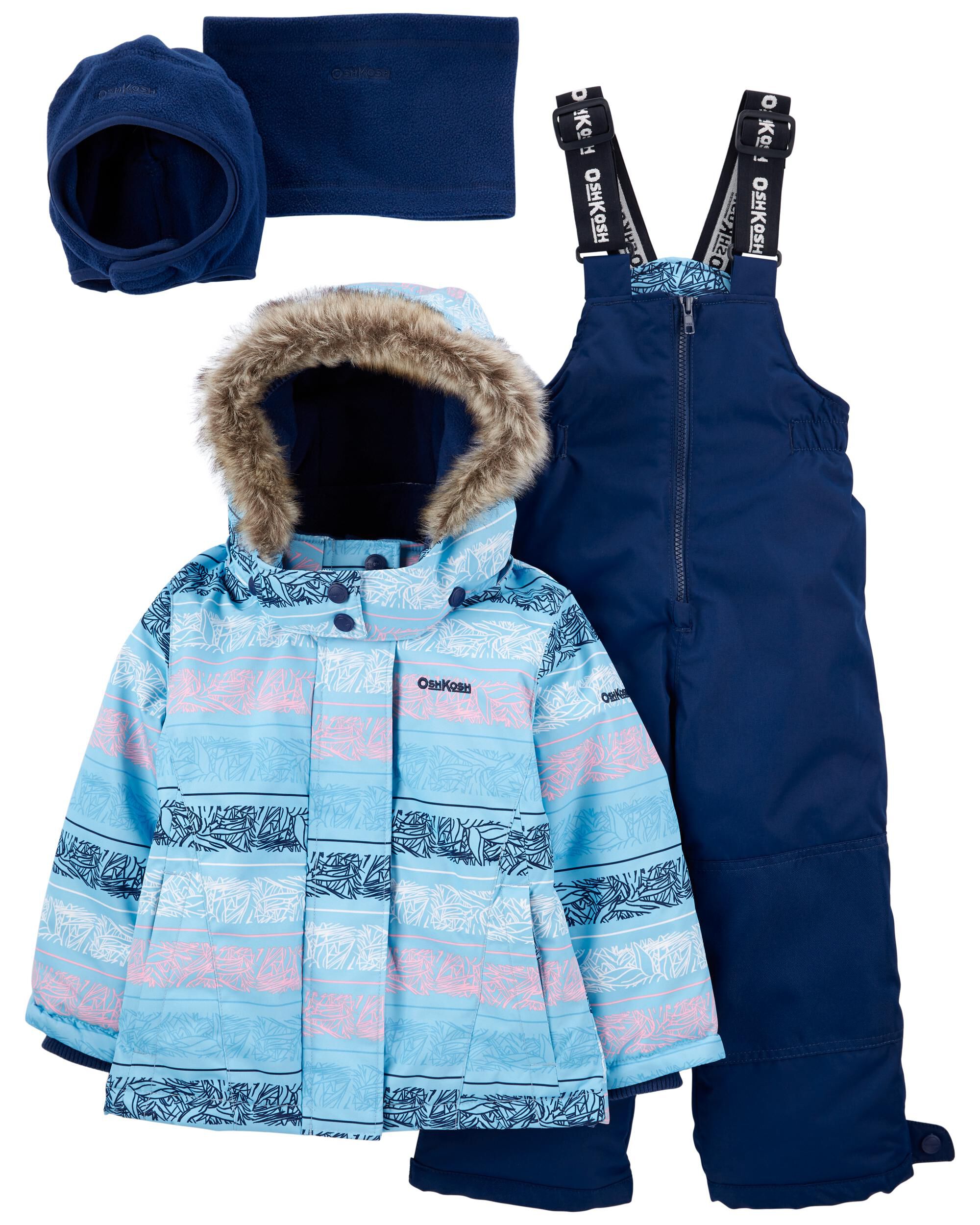 2-Piece Snowsuit With Bonus Hat & Neck Warmer