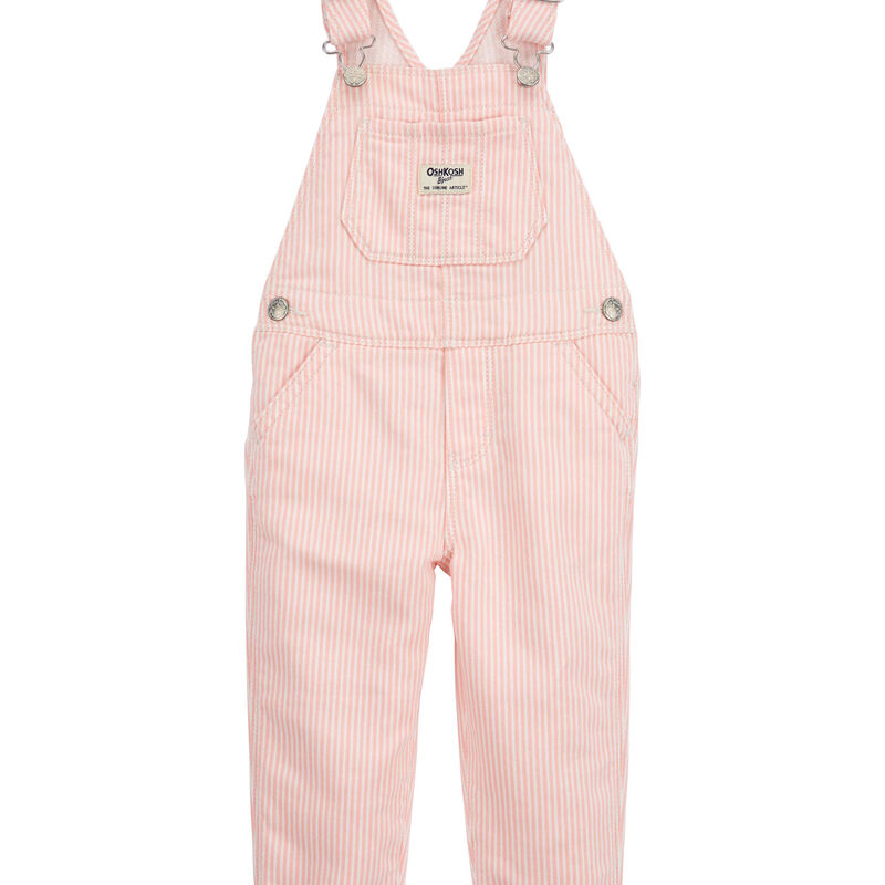 Little Girl's Pink Twill Overalls - Kid's Play Clothing – Little English