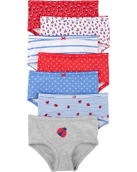 Red and White Stripes Organic Toddler Undies, Unisex Cotton Jersey