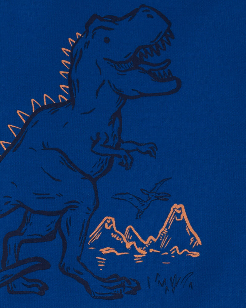 Blue 2-Piece Dinosaur Fleece Pajama Set