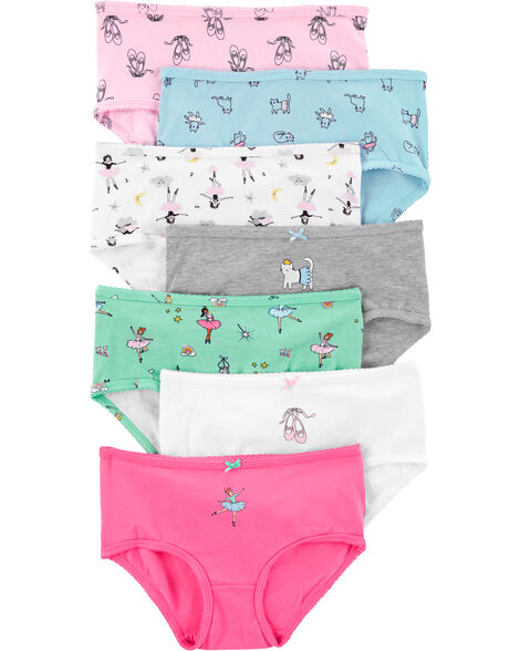 HIBRO Kids Toddler Girls Cotton Underpants Cartoon Letter Print Underwear  Shorts Pants Briefs Set 4PCS Girls Organic Underwear Size 5 5 Years Old  Girl