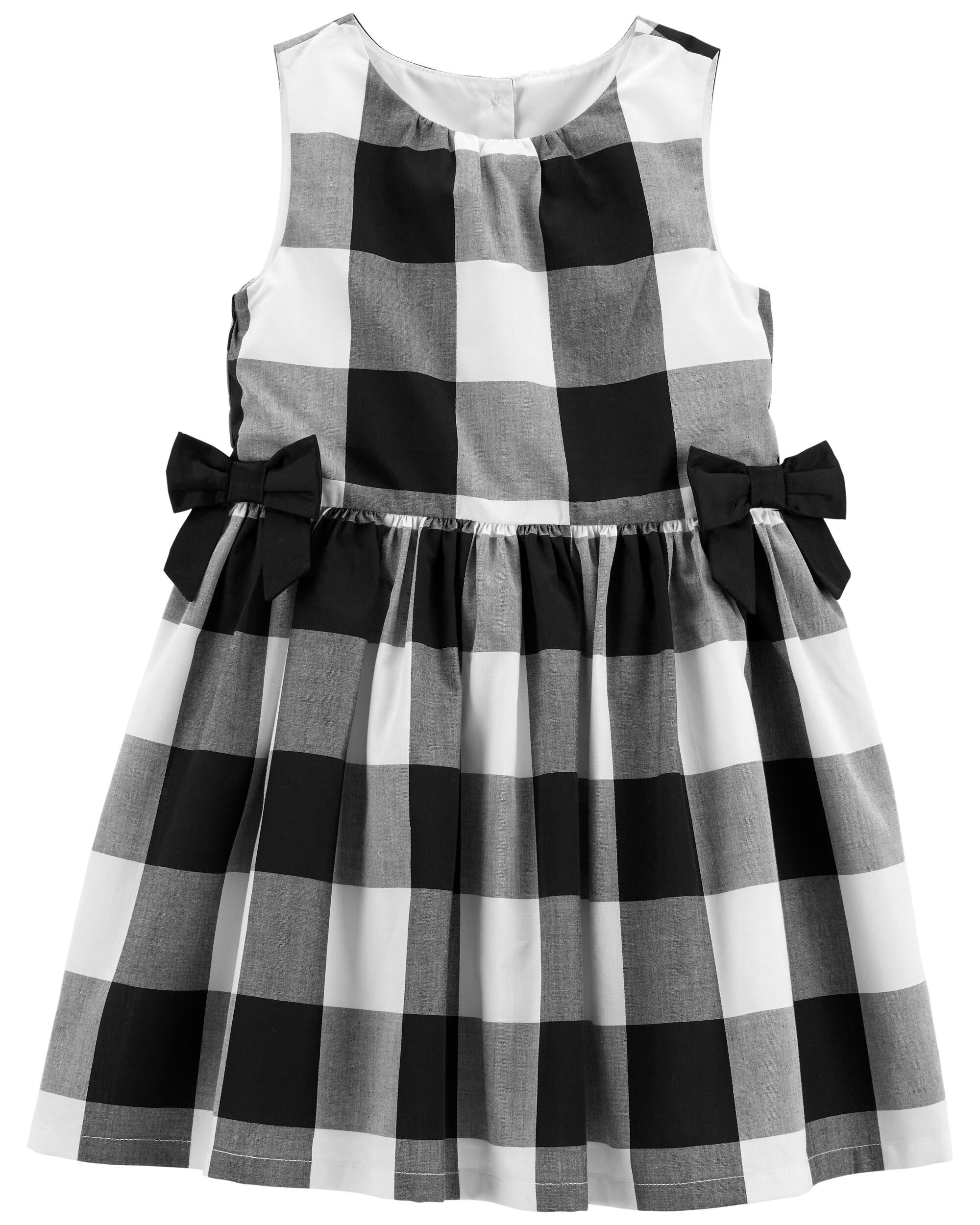 Carter's buffalo check 2025 holiday dress