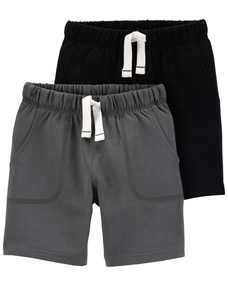 Black/Grey 2-Pack French Terry Shorts