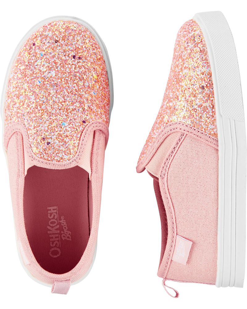 Pink Glitter Slip-On Shoes | carters.com