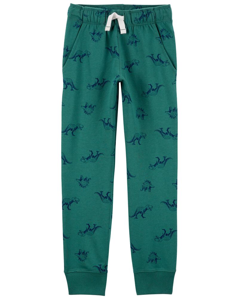 Green Dino Print French Terry Jogger Pants | carters.com