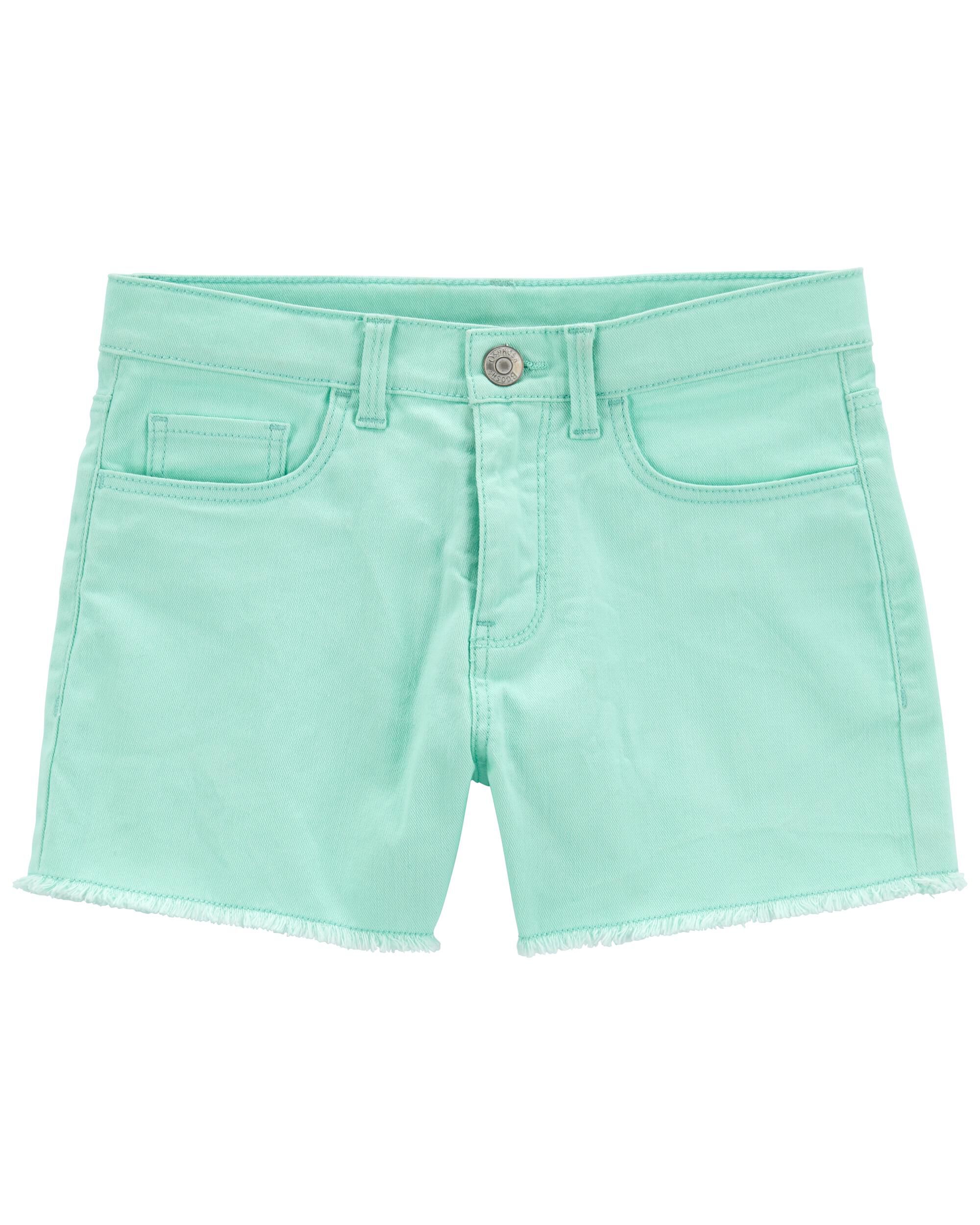 Purchase girls mint 2025 green cotton shorts