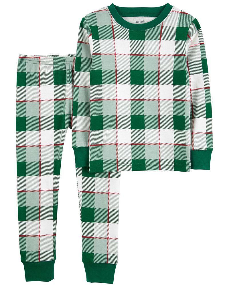 Green 2-Piece Plaid 100% Snug Fit Cotton Pyjamas | carters.com