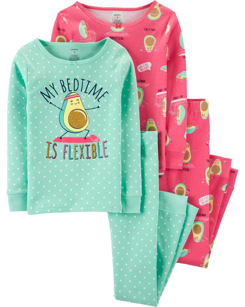 Pyjamas 4 Pieces En Coton Ajuste Avocat Carters Com