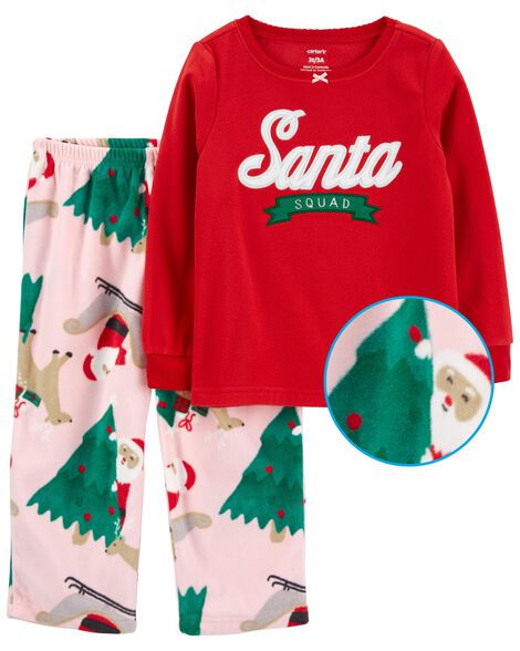 North Pole Trading Co. Space Santa Family Womens Tall Crew Neck Long Sleeve  2-pc. Pant Pajama Set