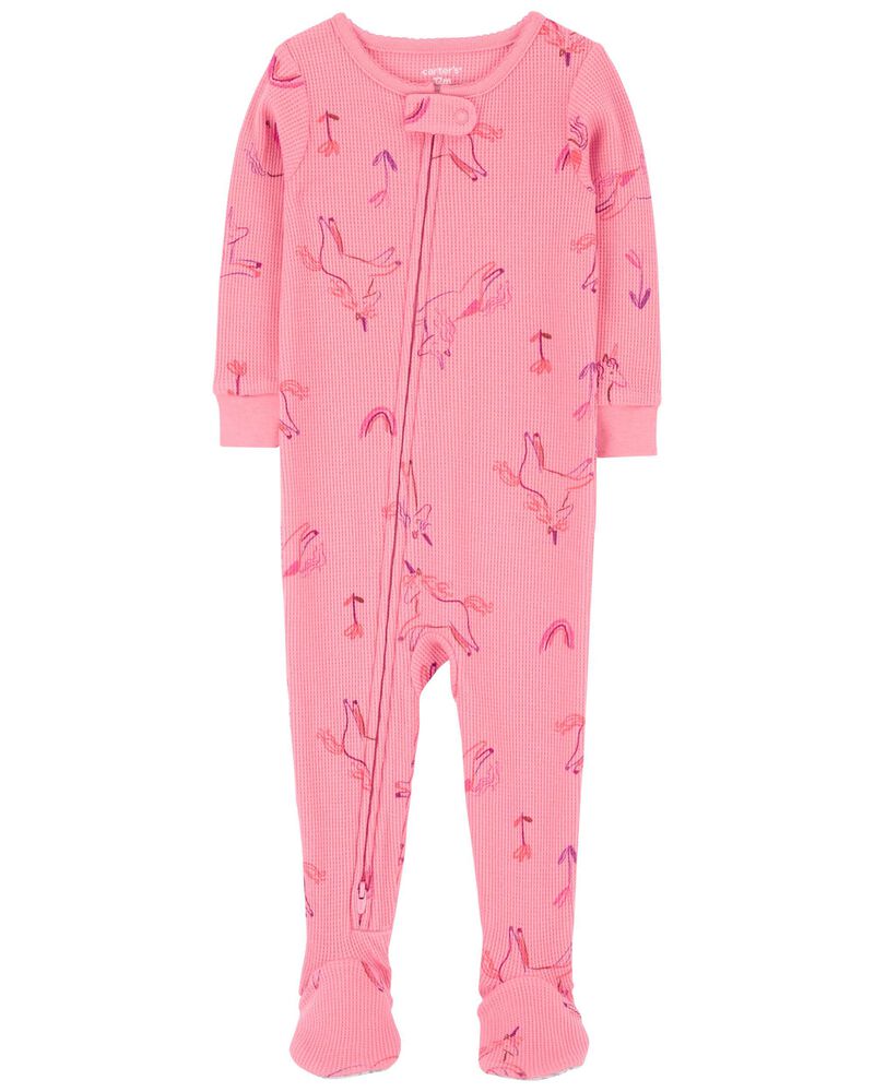 New Carter's Unicorn Rainbow Cotton Pajama PJs Baby Girl Sleeper Footie  Pink