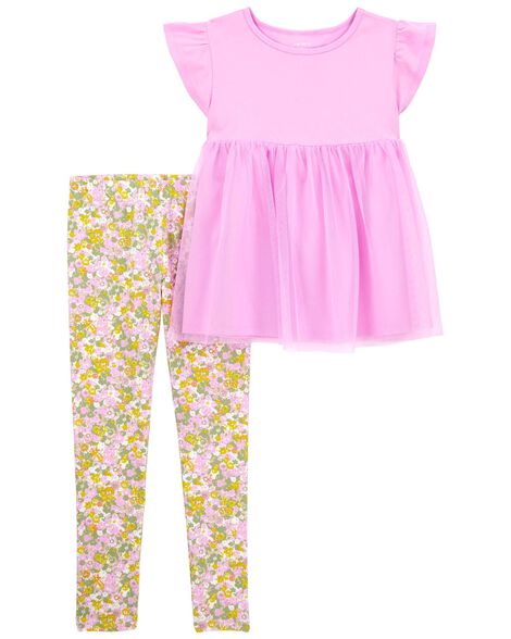 Spring Floral Dress Capri Leggings Holiday Toddler Little Big Girls'  Clothing by AnnLoren from Kid Royal Elite