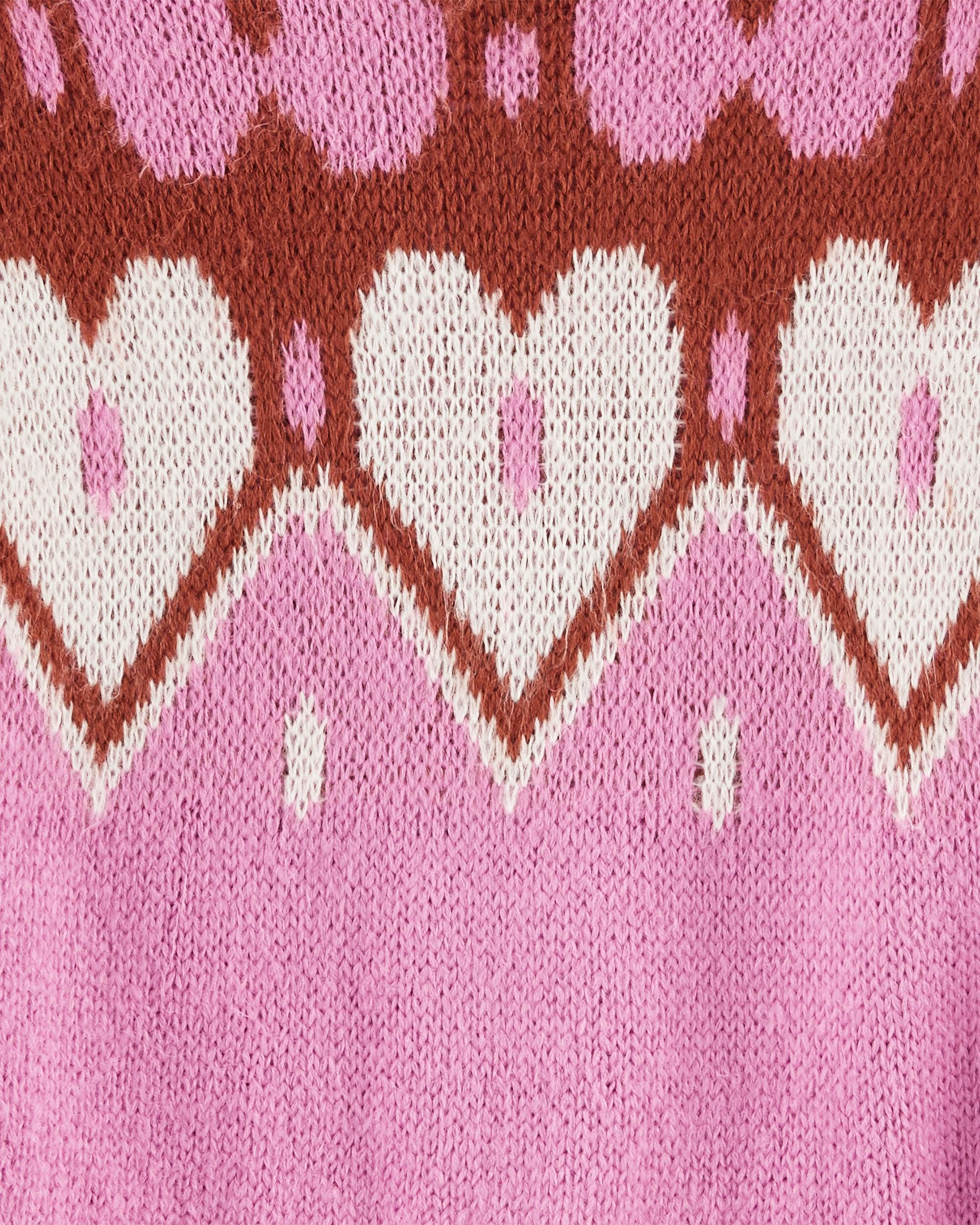 Pink Heart Mohair-Like Sweater | Carter's Oshkosh Canada