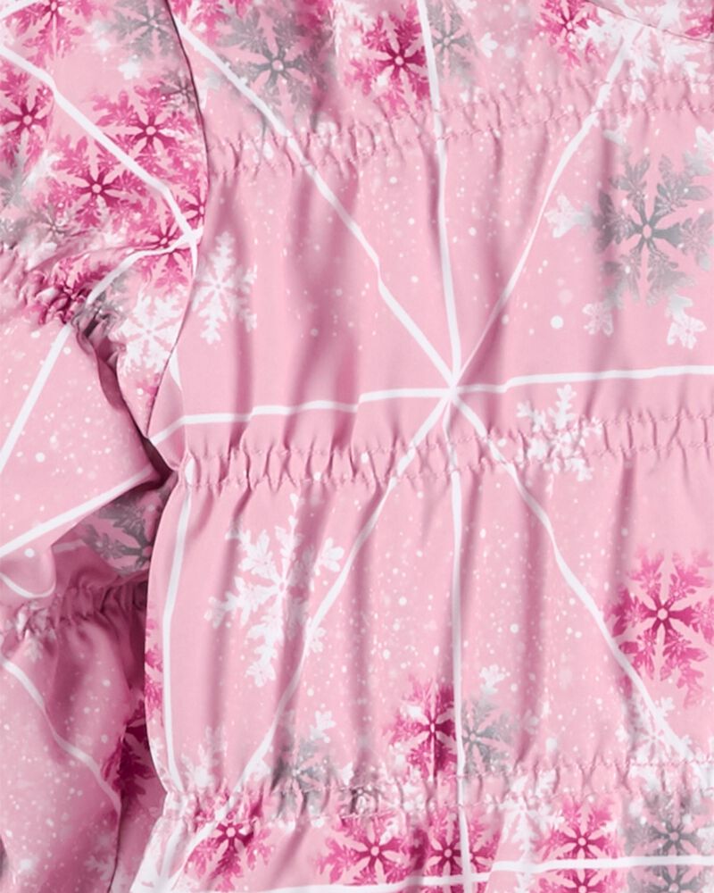 Pink, Plum 2-Piece Snowsuit With Bonus Hat & Neck Warmer