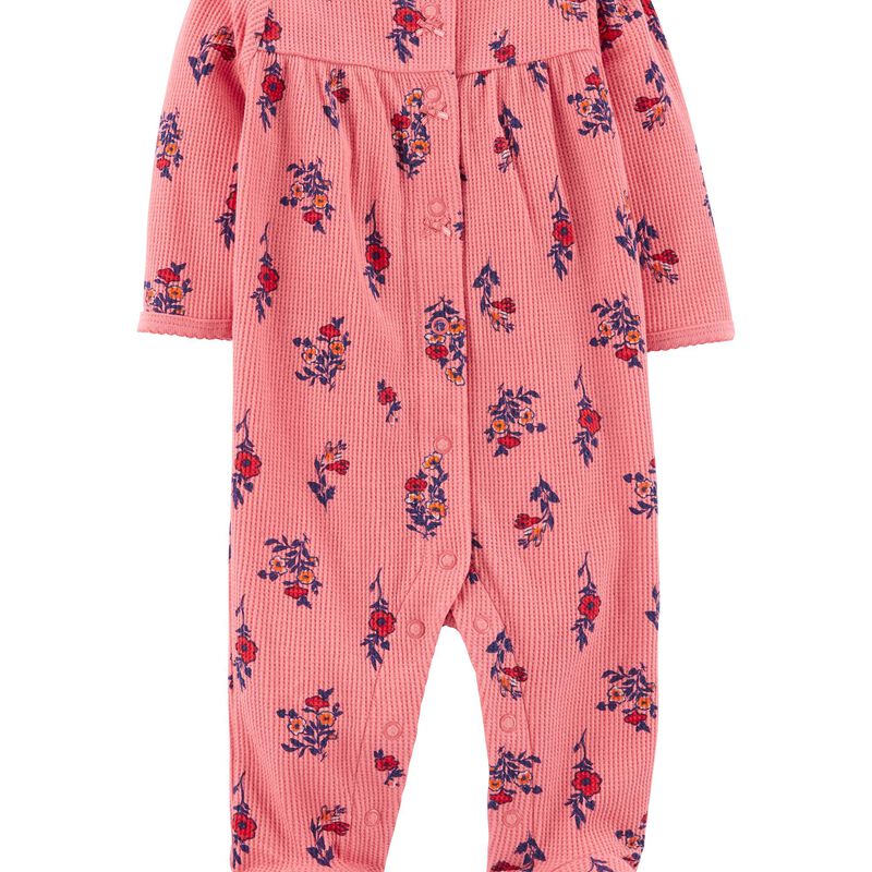Pink Floral Snap Up Sleeper Pyjamas