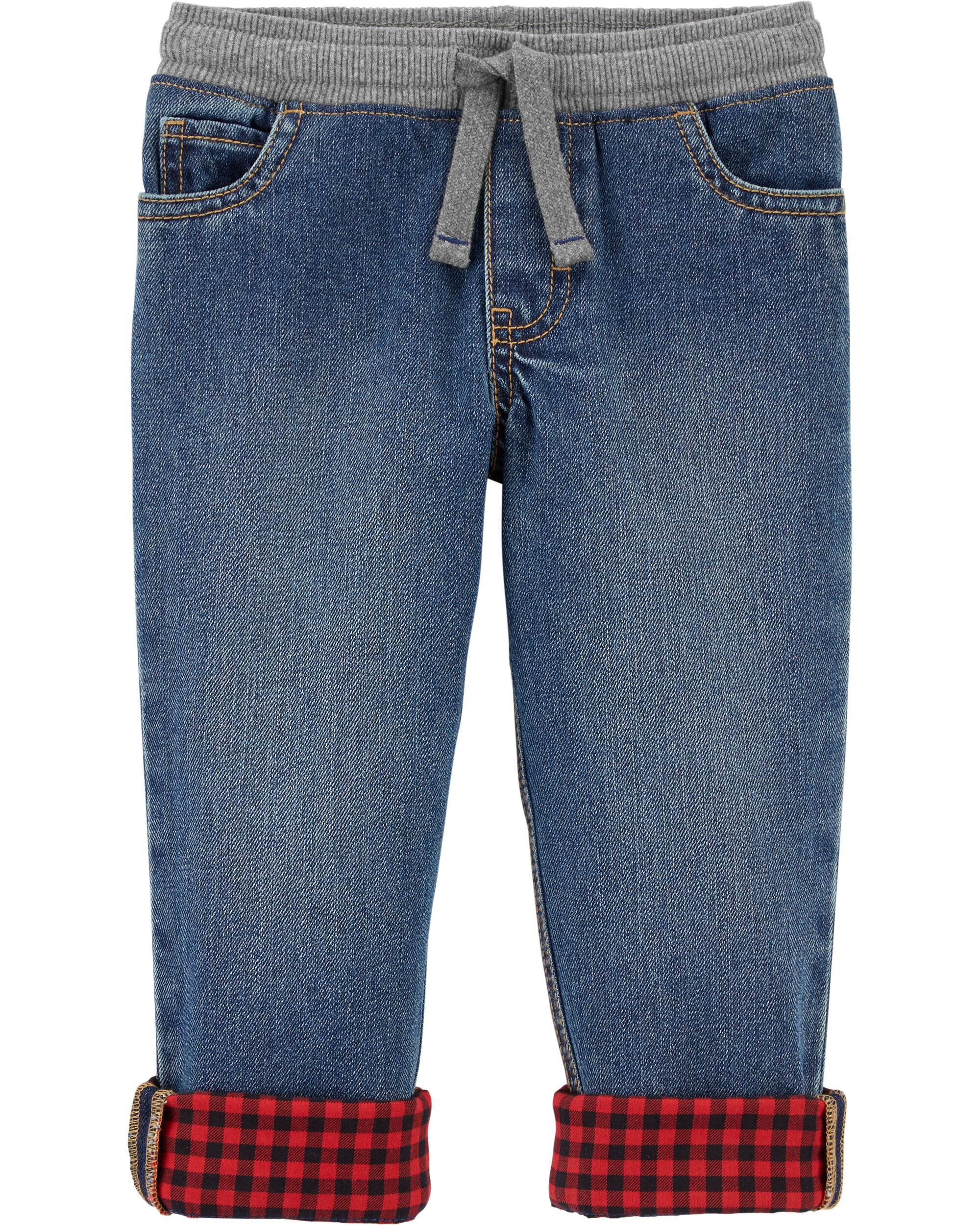 kids flannel lined jeans