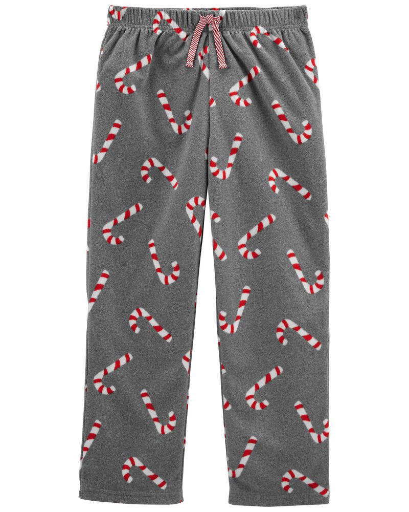 Heather Candy Cane Fleece Pyjama Bottoms