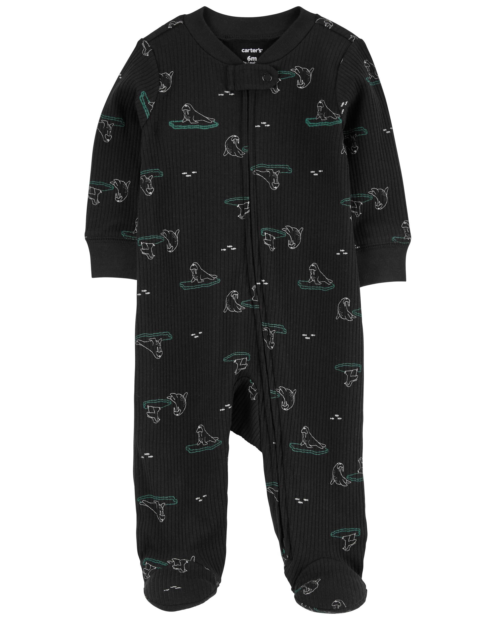 Green Camo 2-Way Zip Thermal Sleeper Pyjamas | Carter's Oshkosh Canada