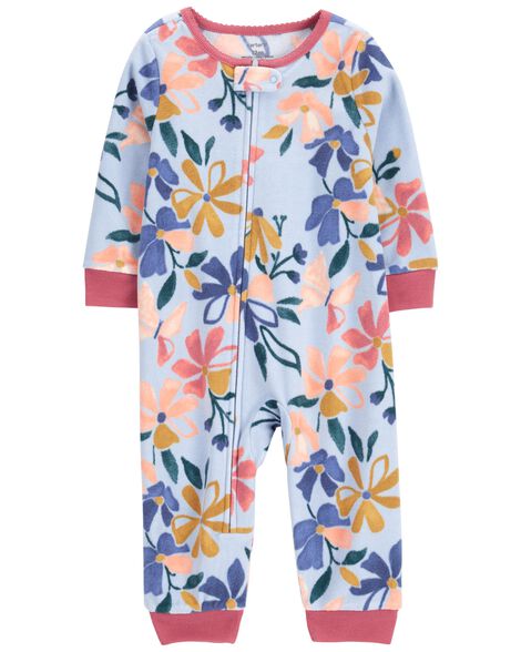 Multi 1-Piece Pear Fleece Footless PJs