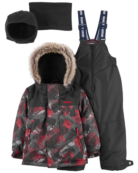 Mutli 2-Piece Snowsuit With Bonus Hat And Neck Warmer
