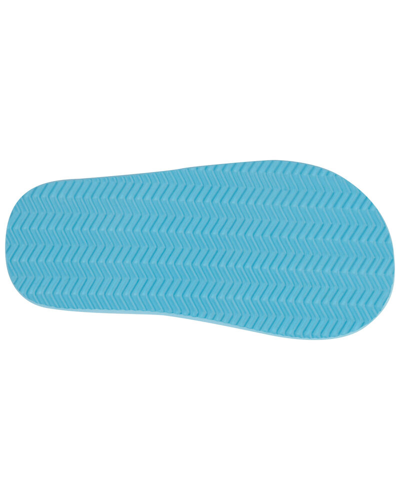 Smithfield blue chunky flip-flops - KeeShoes