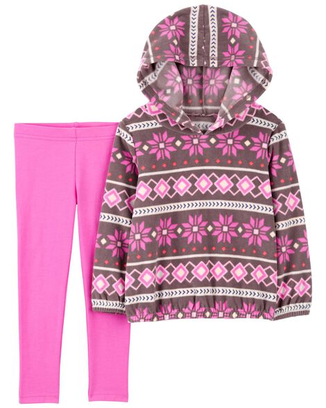 Buy Pink Embroidered Animal Hoodie and Legging Set (3-16yrs) from
