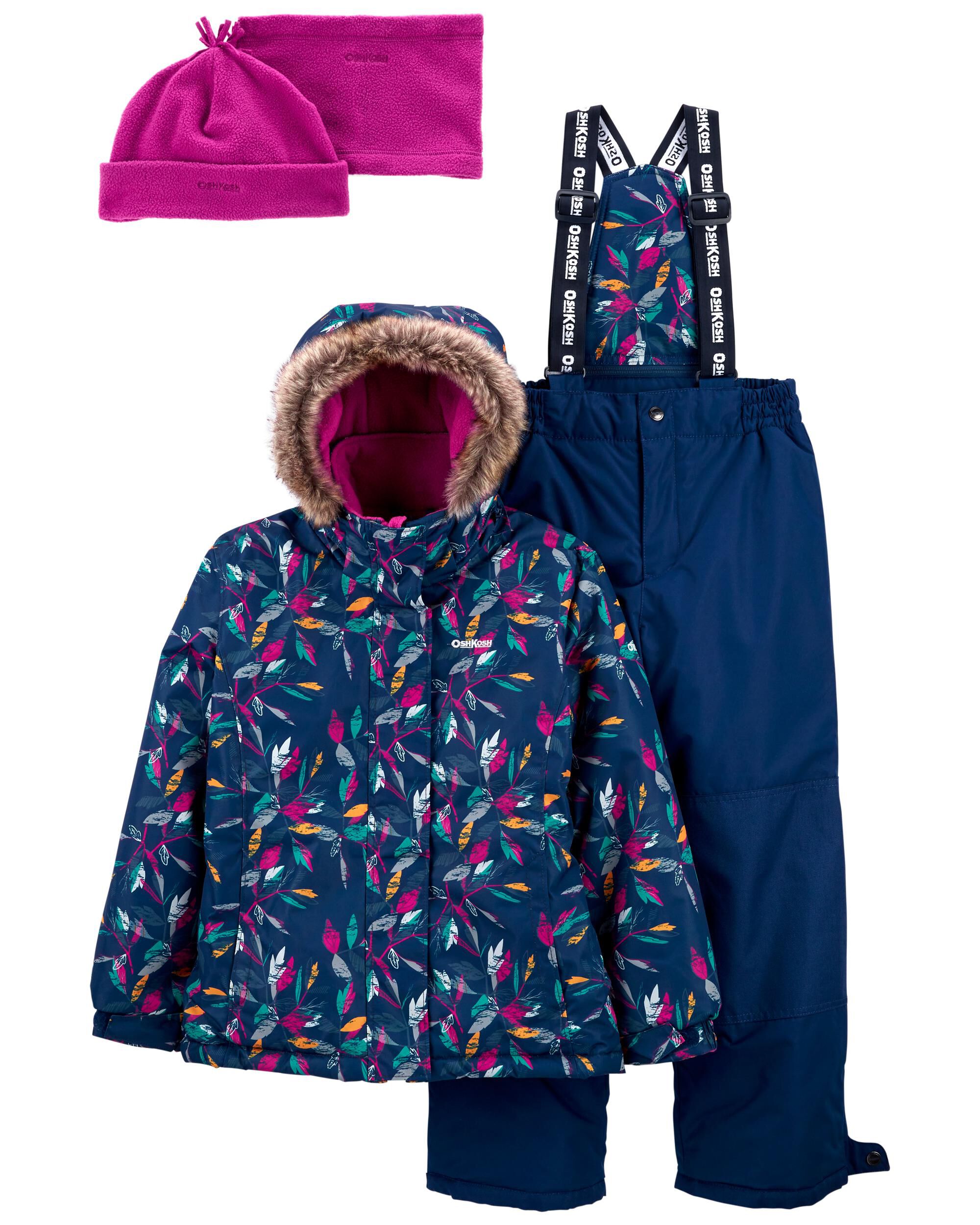 2-Piece Snowsuit With Bonus Hat & Neck Warmer