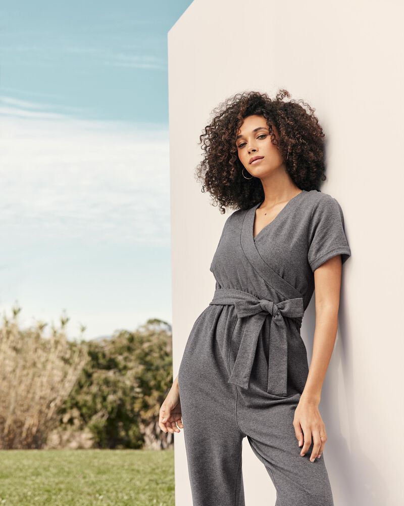Essential Grey Adult Women's Maternity Do-It-All Jumpsuit