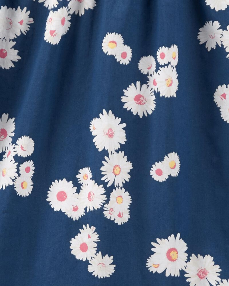 Blair Floral Dress Ivory Light Blue Daisy Floral