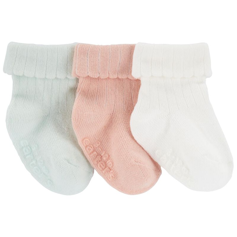 Beige Girls Soft Line 3in1 Pack Socket Socks - Girls