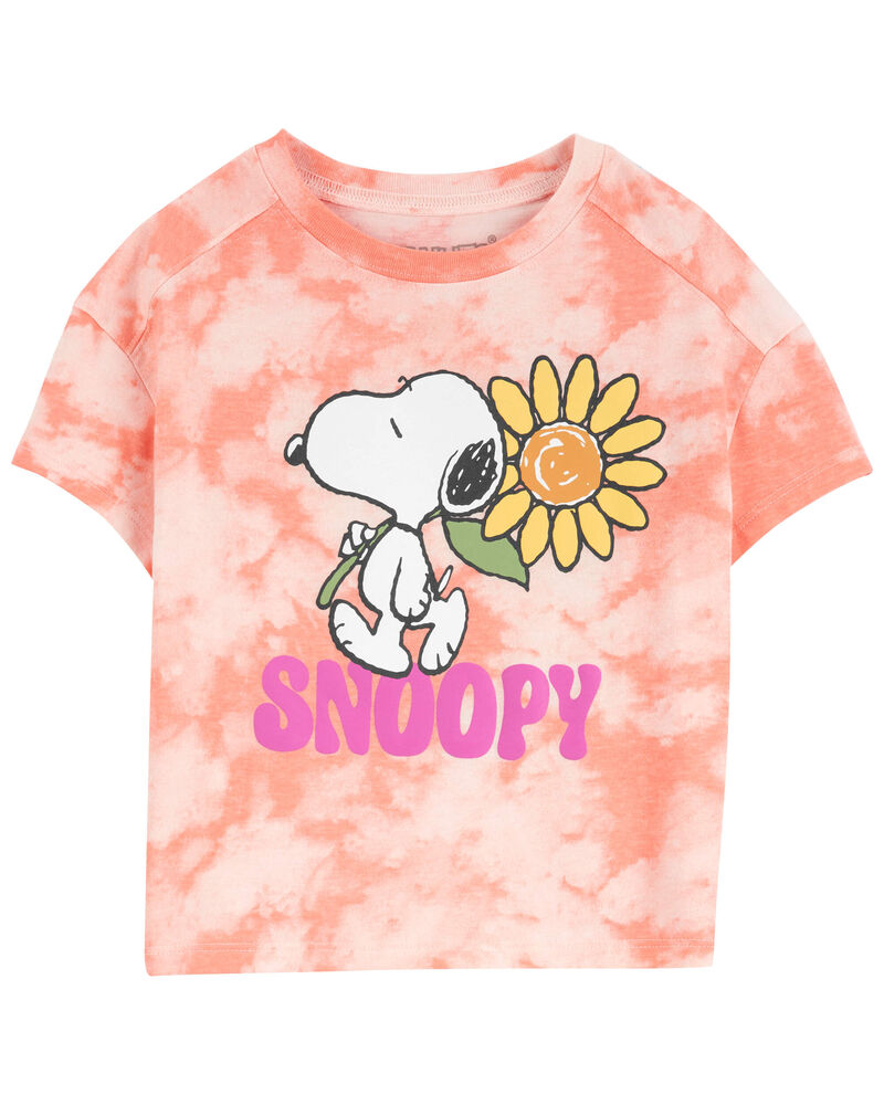 Peach Snoopy Boxy Fit Graphic Tee
