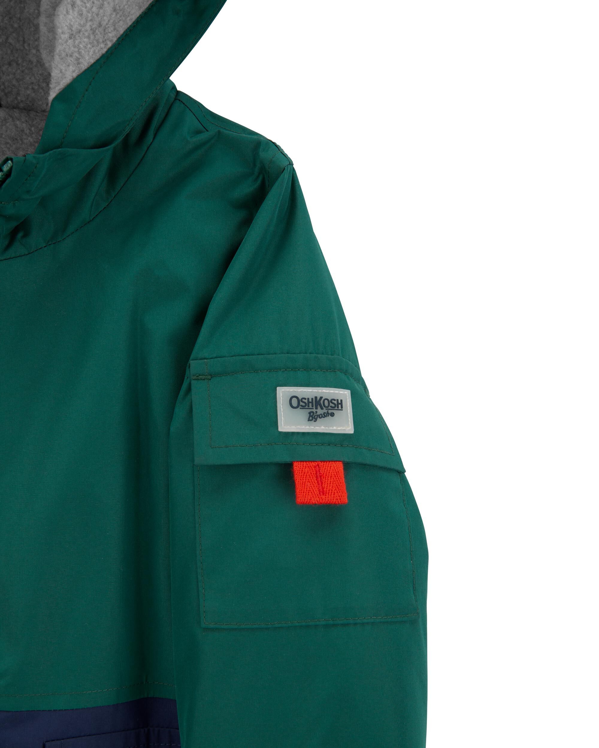 Green/Navy Fleece-Lined Colourblock Jacket | Carter's Oshkosh Canada