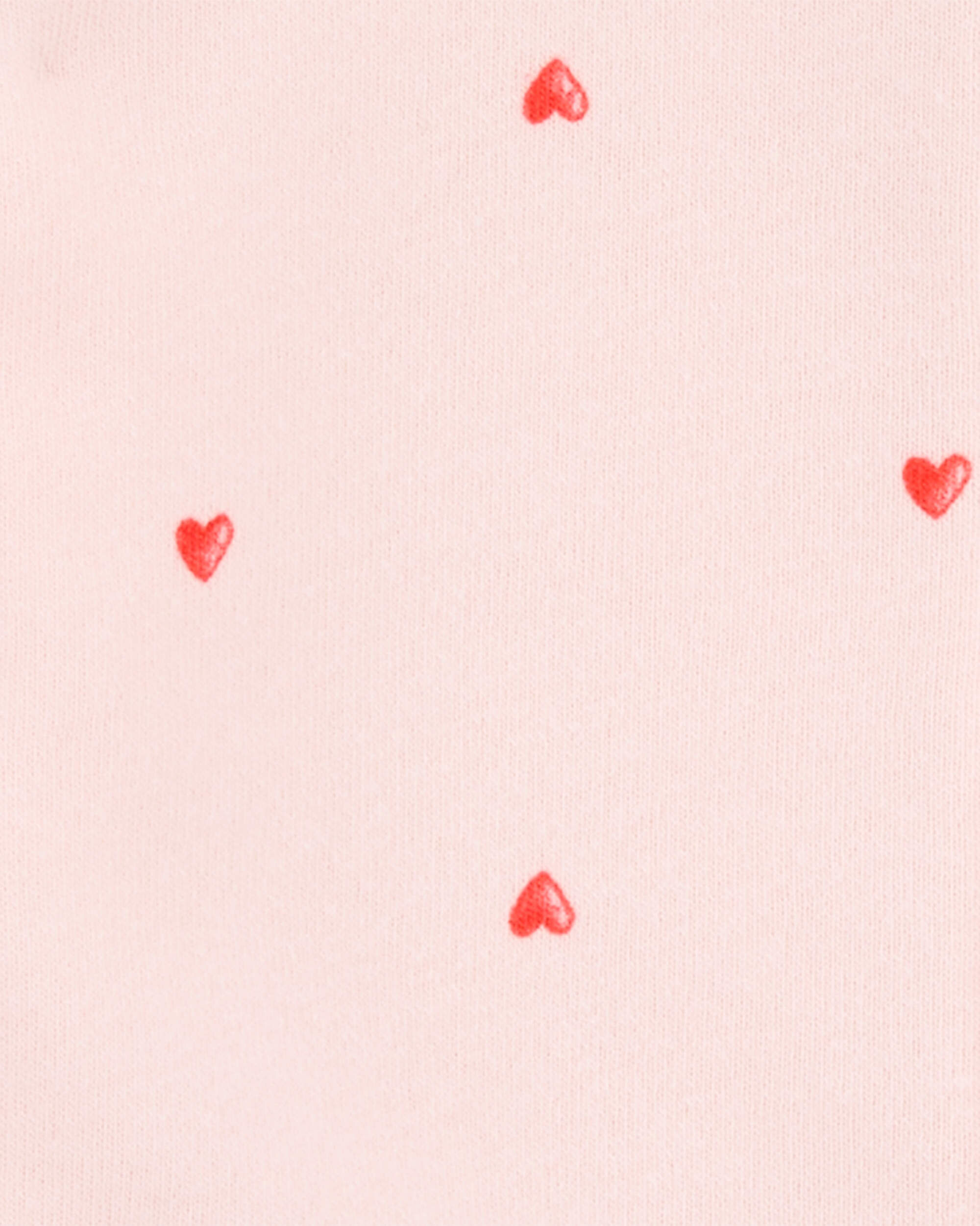 Pink Heart Print Eyelet Ruffle Zip Jacket | Carter's Oshkosh Canada