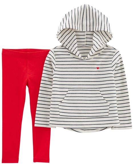 Carter'® Striped Microfleece Vest Set - Red/Grey, 3 Months - Foods Co.