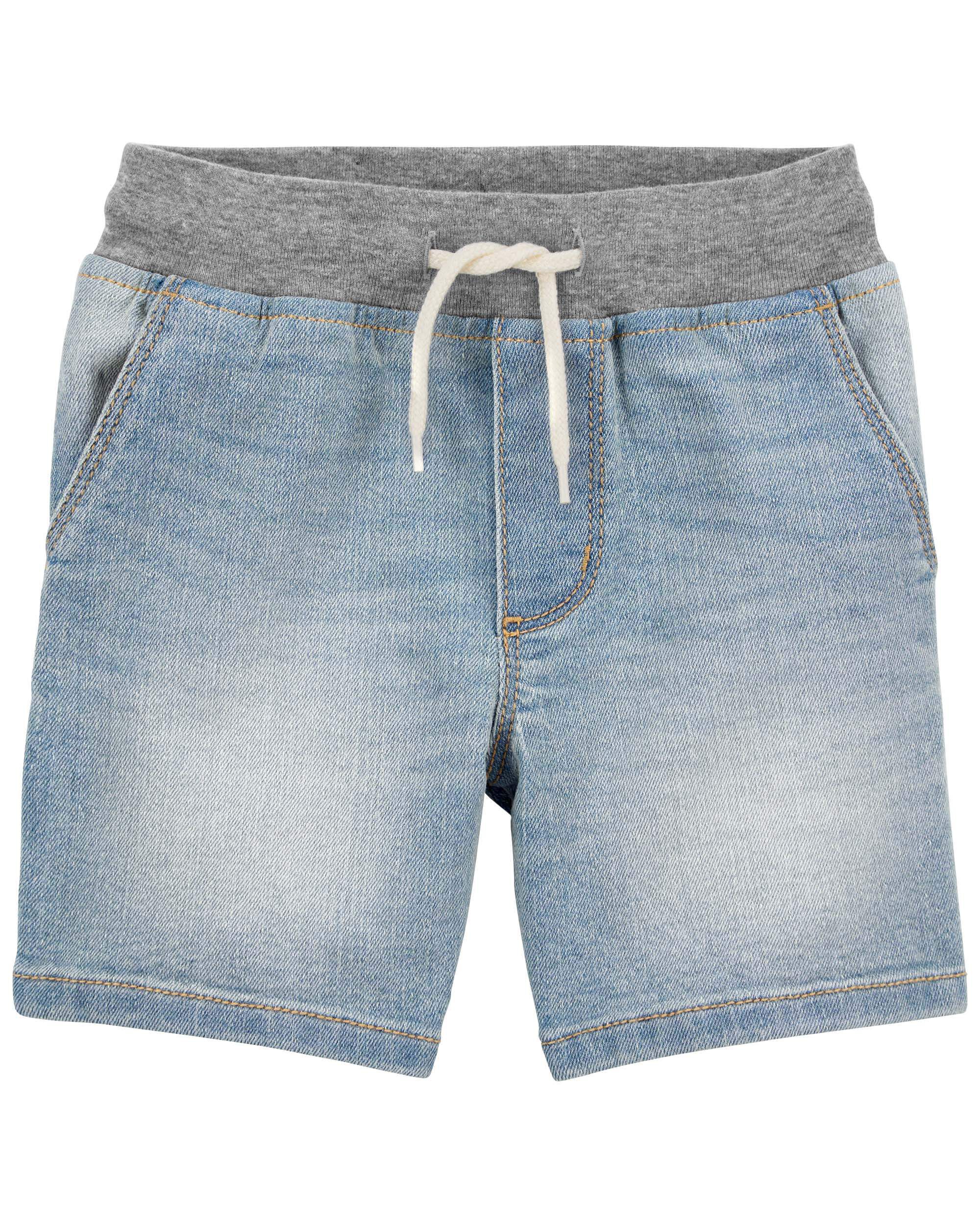 Drawstring blue sale jean shorts