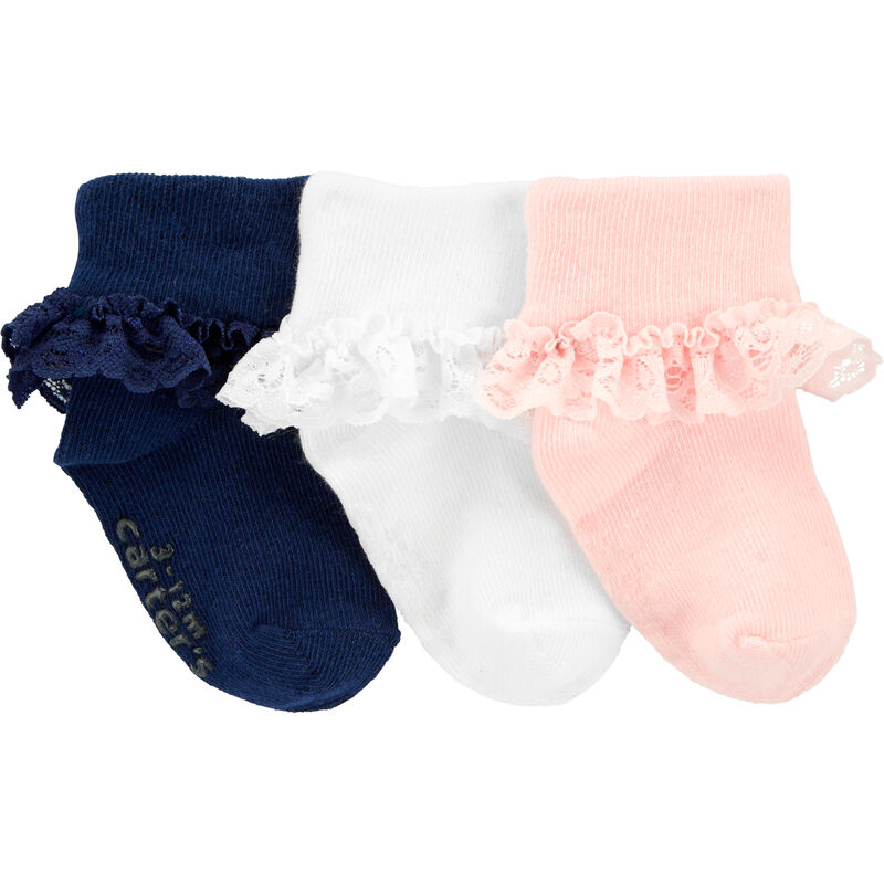 Elegant Baby 6 Pack Socks Fancy Pink
