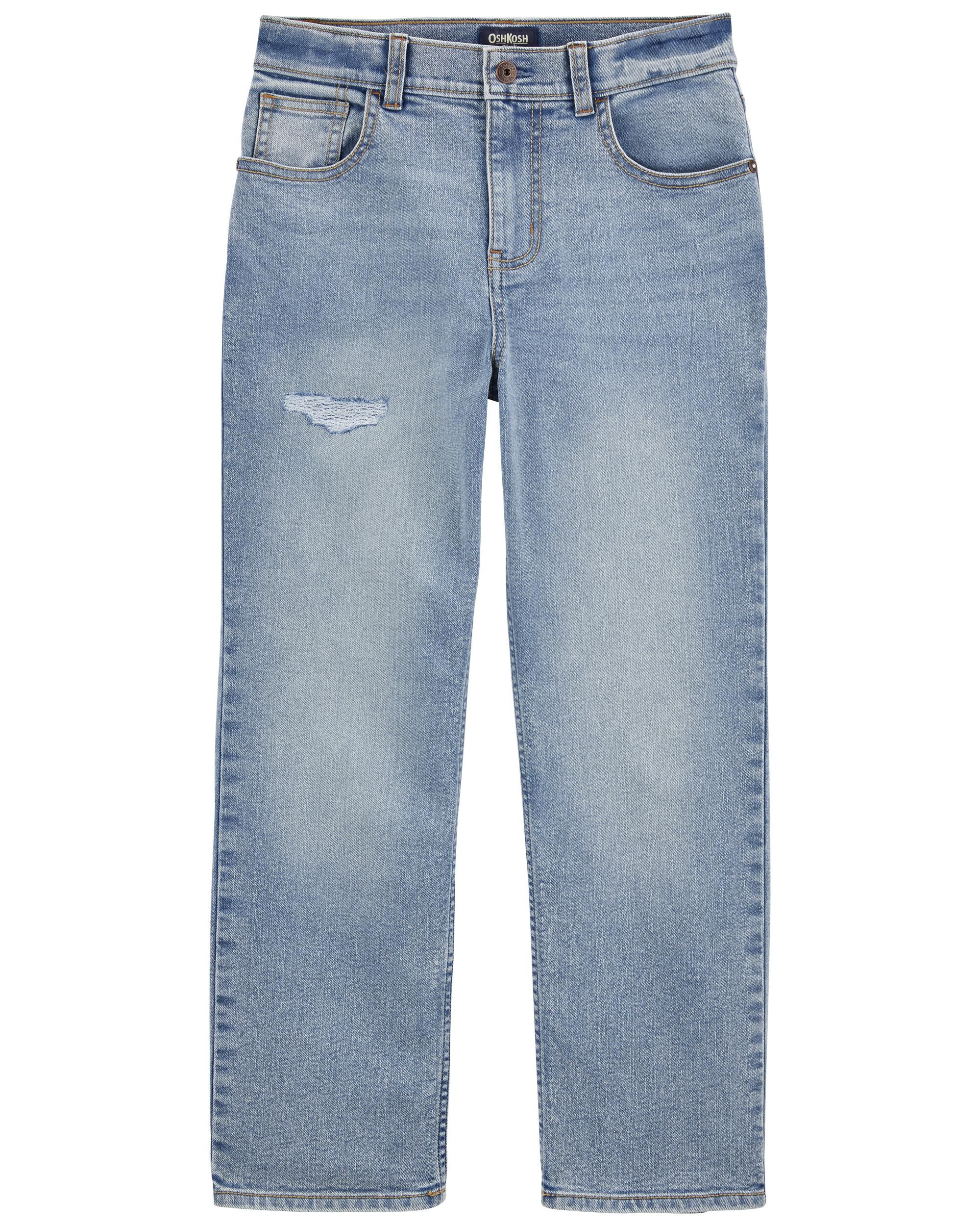 Classic Relaxed Jeans: Rip and Repair Remix