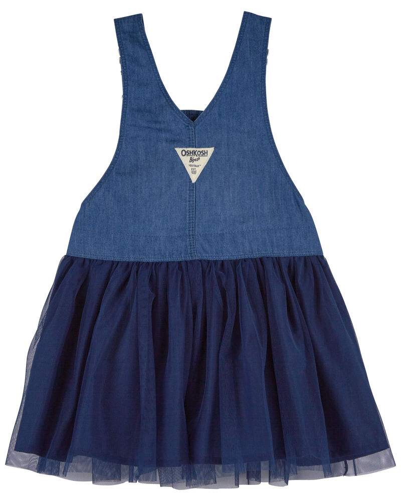 Organic cotton easy jumper dress with adjustable shoulder straps